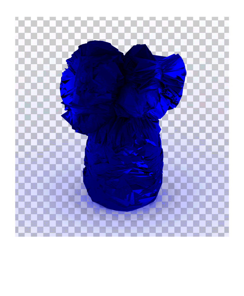 Thanos Tsiousis / Animated GIF showing the digital transformation of a vase from the 'Polaroids' video, 2022.